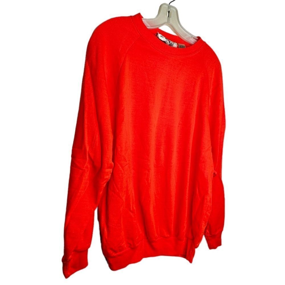 Vintage Duck Bay Orange Acrylic Sweatshirt
